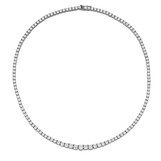 Gradient Moissanite Necklace Sterling Silver